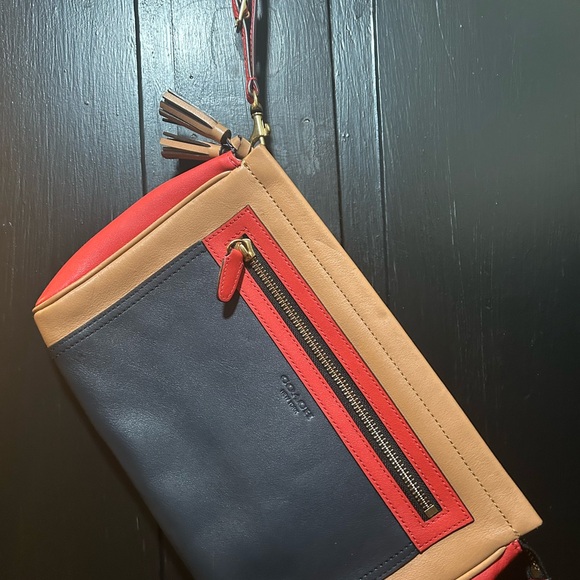 Coach Tricolor Leather Clutch - Picture 1 of 4